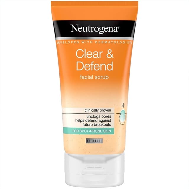 Neutrogena clear & defend facial scrub