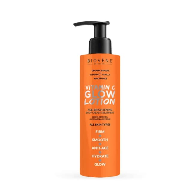 BIOVÈNE BARCELONA ORGANIC BANANA VITAMINC | VANILLA NIACINAMIDE VI THIN C G OW LETION AGE-BRIGHTENING BODY CREAM TREATMENT
