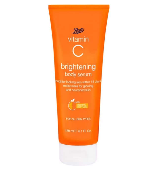 Boots vitamin c brightening body serum