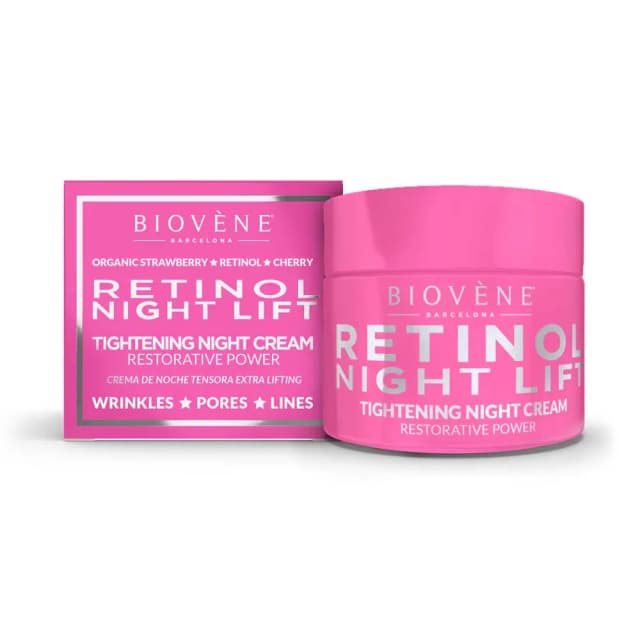 Retinol night lift BIOVÈNE BARCELONA ORGANIC STRAWBERRY * RETINOL * CHERRY 