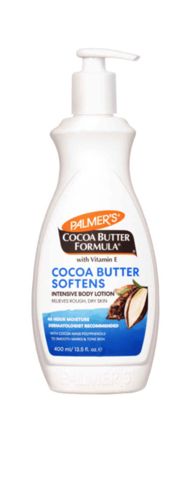 COCOA BUTTER FORMULA' with Vitamin E COCOA BUTTER SOFTENS INTENSIVE BODY LOTION