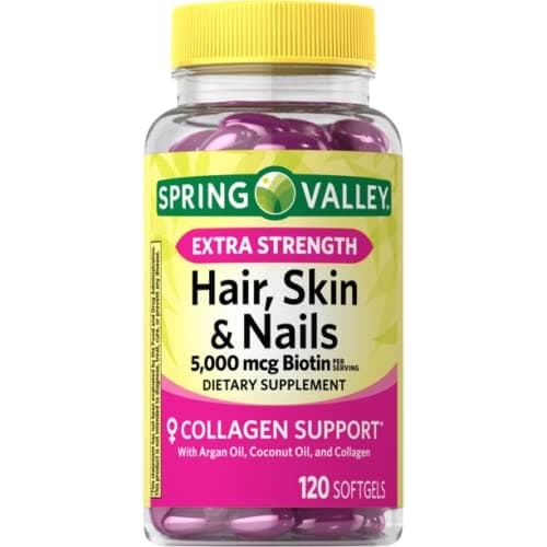 SPRING VALLEY.  EXTRA STRENGTH Hair, Skin & Nails 5,000 mcg 