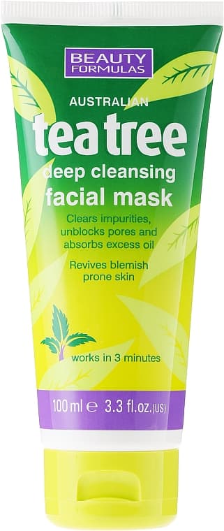 BEAUTY FORMULAS AUSTRALI teatree deep cleansing facial mask