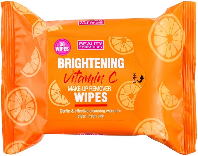 BEAUTY FORMULAS BRIGHTENING vitarnin C MAKE-UP REMOVER WIPES