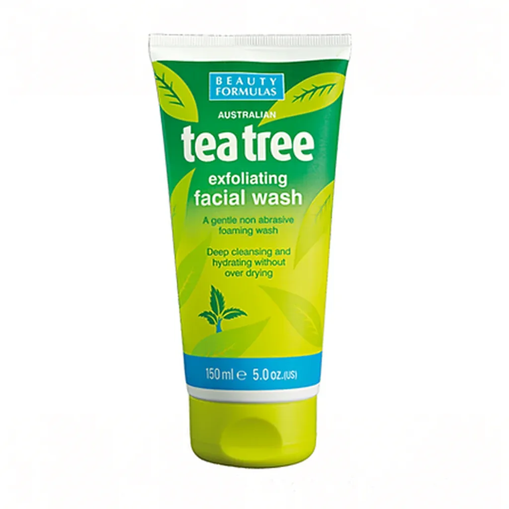 BEAUTY FORMULAS AUSTRALIAN teatree exfoliating facial wash