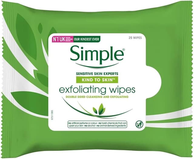 Simple® exfoliating wipes